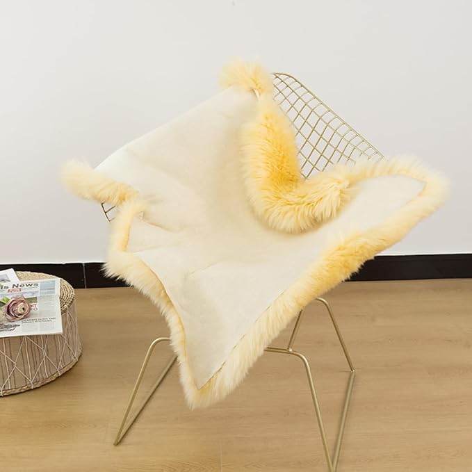 LLB Genuine Sheepskin Area Rug Wool Rug Fur Carpet Fluffy Shaggy Fur Rug - Image 6