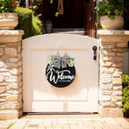 12 Inch 3D Welcome Sign for Front Door- Farmhouse Welcome Door Sign for Front Porch Decor，Wooden Door Decorations Outdoor Hanging Home Signs，Door Wreaths for Front Door Outside All Season - Image 7