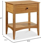 ECO03CA Willow 1 Drawer Nightstand, Caramelized - Image 2