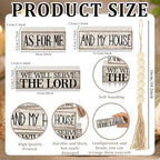 Yuntau 4 Pcs Farmhouse Christian Table Decor Stacked Wooden Block Sign - Image 4