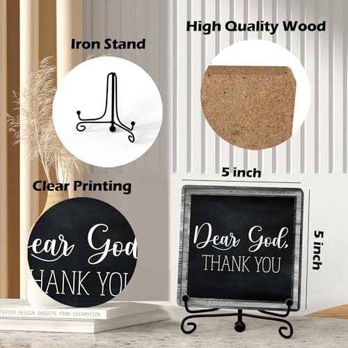 Home Decor, Farmhouse Shelf Decor For Living Room, Boho Aesthetic Table Decorations, Christian Gifts For Women Men, Entryway Tv Stand Fireplace Mantle Coffee Table Decoration (god-15) - Image 2