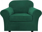 H.VERSAILTEX Rich Velvet Stretch 2 Piece Cover Chair Slipcover Sofa Cover by HVERSAILTEX