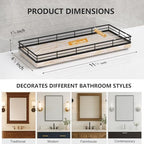 Bathroom Tray for Counter Top Organizer, Ash Wood Vanity Tray - Image 6