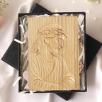 Hand-Carved Wooden Jesus Plaque – Christian Wall & Desk Decor with Stand, Natural Wood Relief Art, Catholic Religious Gift, Gift-Ready Box for Home Altar, Easter & Christmas - Image 4