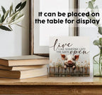 Pig Signs - Farm Cottagecore Animal Office Kitchen Bedroom Decor,Rustic Farmhouse Live like Someone Left the Gate Open Home Decor Wooden Signs,Pig Gifts for Women,8x8 - Image 3