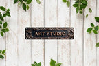 Vintage Tin Art Studio Sign Retro Metal Sign for Outdoor indoor Decoration - Outdoor indoor Funny Wall Art Plaque 4x16 Inch - Image 6