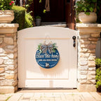3D Bless This Home and All Who Enter Wooden Front Door Signs，Door Decorations Hanging,Christian Jesus Home Porch Wall Decor，Spring Wreaths，Door Wreaths for Front Door Outside All Season（Blue） - Image 7