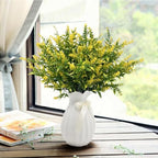 CATTREE Artificial Lavender for Decoration, Fake Flowers Flocked Plants Plastic Faux Flower Bundles Outdoor Indoor Wedding Bouquet Kitchen Table Centerpieces Arrangements DIY Decor - Yellow 8 Pack - Image 6