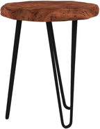WELLAND Unique Shape Date Tree End Table Live Edge Side Table Plant Stand - Image 5