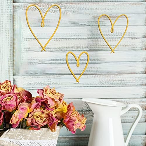 Pangda 4 Pieces Gold Metal Heart Wall Decor Ornaments, Gold - Image 5