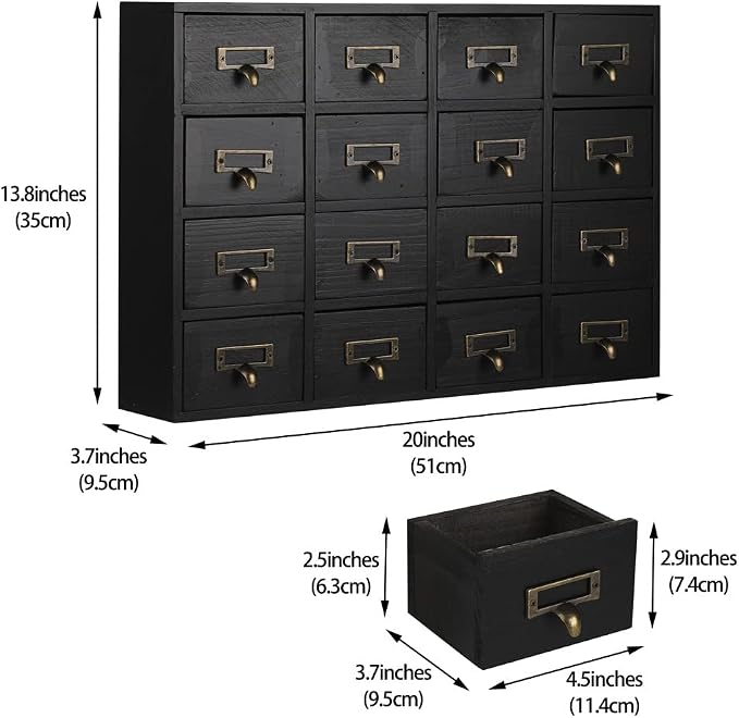 16 Drawers Apothecary Cabinet - Image 3