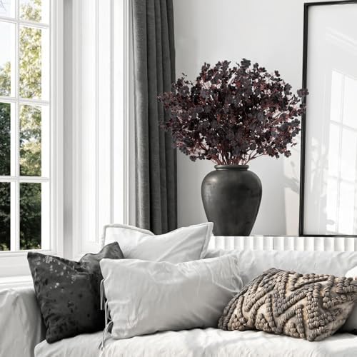 8Pcs Black Halloween Flowers Real Touch Artificial Fake Flowers Decorations - Image 2