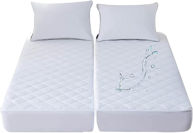 Waterproof Quilted Split California King Mattress Protector Pad by Kingnex