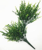 CATTREE Artificial Eucalyptus Plants, Plastic Christmas Decorations Fake Shrubs Bushes Green Leaves Wedding Indoor Outdoor Home Garden Verandah Kitchen Office Table Centerpieces Arrangements 8 pcs - Image 5