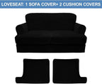 CUCRAF Cushion Sofa Cover 3 Piece Slipcovers, Soft Thick Velvet Couch Cover - Image 5