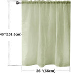 SpaceDresser Basic Rod Pocket Sheer Voile Window Curtain Panels Sage Green 1 - Image 2