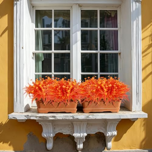 RECUTMS Fall Artificial Flowers for Outdoors,Orange Gold Fake Plants Flower - Image 6