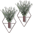 Jexine 2 Pcs Hanging Artificial Planters Wall Decor, Bronze, Eucalyptus by Jexine