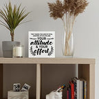 Inspirational Wooden Box Sign, Your Attitude & Your Effort, Motivational Home Office Desk Decor, Encouragement School Classroom Decoration, Positive Gifts for Women Men Coworkers Student - Image 4