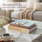 MESMOS Decorative Books for Shelves, Coffee Table Decor Faux Books for Decoration, Works as Hidden Storage Box, Magnetic Closure, Linen Texture, Packaged in another Aesthetic Fake Book (Home & Living) - Image 4