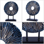 Minimalist Round Statue Above Cabinet Decor Kitchen, Modern Decorative Sculpture Home Decorations for Living Room Coffee Table, Office Decor Items, Center Pieces Decoration (Blue) - Image 6