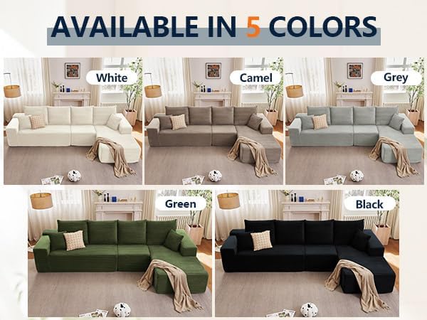 135" Cloud Sectional Couch - Image 9