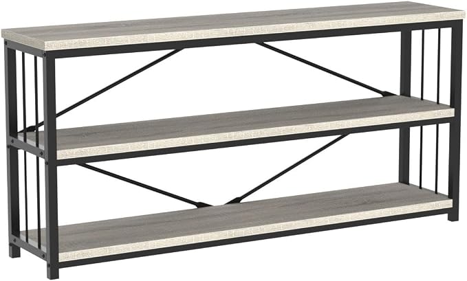 LVB Long Console Table with Storage, Farmhouse Rustic Skinny Entryway Table - Image 4