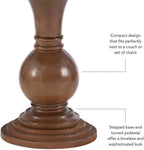 Pemberly Row Round Wood Accent Table, 26.5" High, Rustic Natural Finish - Image 8