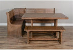 Pemberly Row 75" x 56" Farmhouse Wood Breakfast Nook Set - Image 6