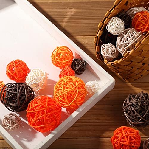 Patelai Wicker Ball Orbs,Bright Color,2.4'',2'',1.6'',1.2'' - Image 5