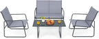 Tangkula 4 Pieces Patio Furniture Set, Outdoor Conversation Set - Image 9