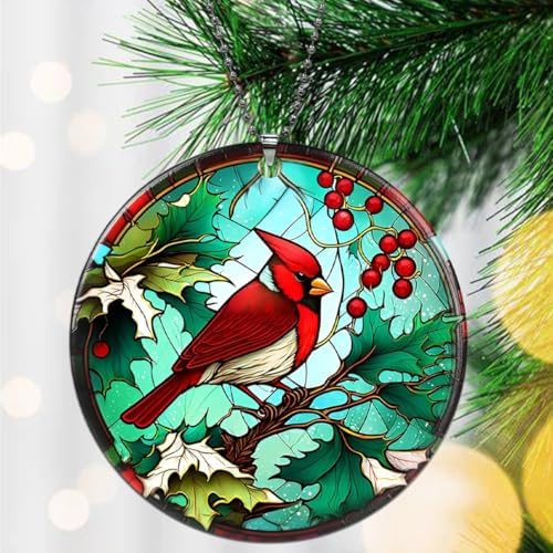 Cardinal Christmas Ornaments 2026, Red Bird Ornaments for Christmas Tree, Acrylic Cardinal Ornament - Cardinals Decor, Red Cardinals Christmas Tree Decorations - Cardinal Gifts for Women - Image 2