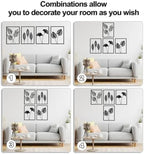 Black Metal Wall Art Frame Decor for Livingroom, 4PCS, Plant Themed, 17x12" - Image 6