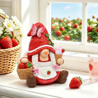 Strawberry Decor Gnome Figurine 6 Inch Cute Garden Decor Gifts - Image 7