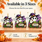 Halloween Tree Ornaments, Personalized Ghost Acrylic Hanging Decor for Home - Image 3