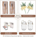 Rustic Wall Decor Set of 2, Brown - Image 2