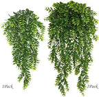Artificial Hanging Vine, Faux Plastic Leaves Ivy Plants Fake Greenery Plant UV Resistant Vines Decor for Bedroom Indoor Outdoor Home Kitchen Garden Office Wall Wedding Christmas Decoration 2 Pack - Image 2