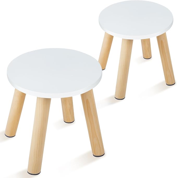 Wooden Step Stool for Kids, Children's Stool Matched Sensory Table, Children by VISCOO