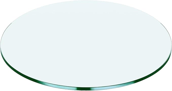 18" Round Tempered Glass Table Top by Unknown