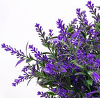CATTREE Artificial Plants, Plastic Lavender Flowers Fake Plant Simulation Greenery Faux Shrubs Leaves Bushes for Outdoor Indoor Home Garden Office Yard Wedding Decoration Planting Filler Purple 8 Pack - Image 7