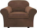 H.VERSAILTEX Rich Velvet Stretch 2 Piece Cover Chair Slipcover Sofa Cover by HVERSAILTEX