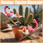 MUAMAX 2Pcs Pink Flamingo Figurines Resin Flamingo Bird Sculpture,Small Flamingo Ornaments for Coastal Home Wedding Decor, Housewarming Flamingo Gifts for Woman,Desk Tropical Holiday Decoration - Image 2