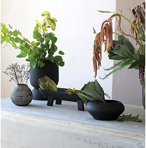 Bloomingville Minimalist Round Mango Wood Bowl, Black - Image 7