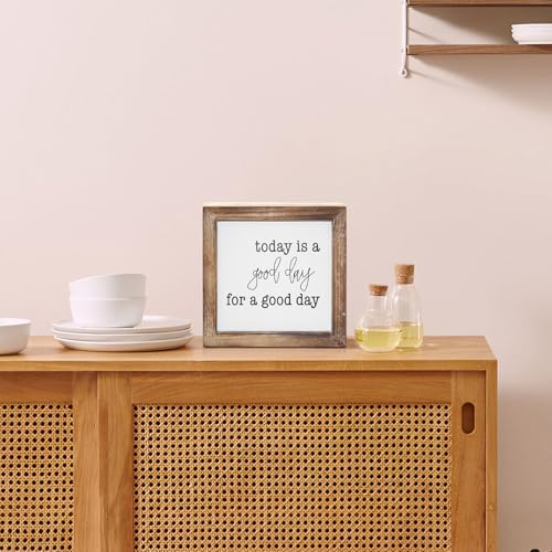 Today is A Good Day for A Good Day Inspirational Wood Box Sign for Home Decor,Freestanding Mini Wood Block Sign for Desk,Shelf or Wall Display 6" x 6" x 1.57" - Image 5