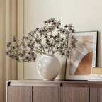 5 Pcs 23.62 Inch Burgundy Berry Stems, Fake Plants Summer Faux Berry Stems Branches Artificial Sedum Berry Spray Picks for Vase Home Farmhouse Garden Wedding DIY Decorations - Image 5