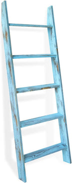 Honest Ladders for Living Room, 5-Tier Blanket Holder, Wall-Leaning Rack by HONESTOUTFITTERS