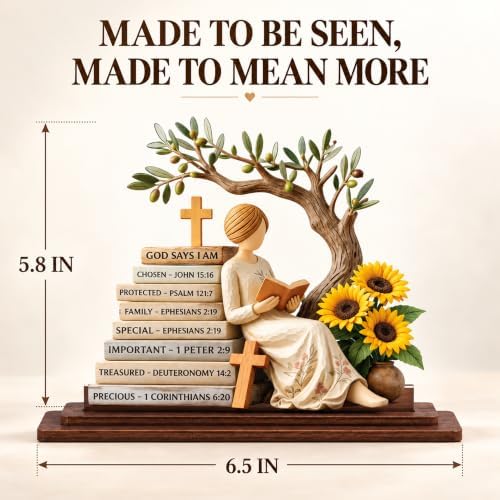 Christian Gifts for Women: Bible Verse Decor, God Says I Am Decorative Sign - Image 2