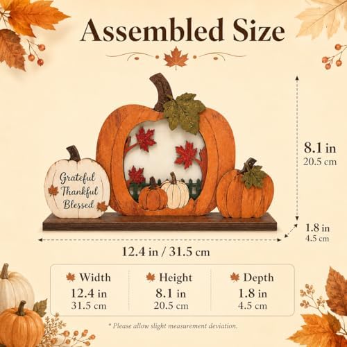 3D Fall Pumpkin Decor, fall decorations for home Thanksgiving Table Decor - Image 2