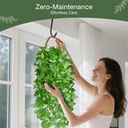 Fake Watermelon Pattern Vines Artificial 2 Pack, 40" Unique Pattern Leaf Hanging Plants for Wall Decor Indoor, Artistic Trailing Vines for Boho Modern Home Decor - Image 5