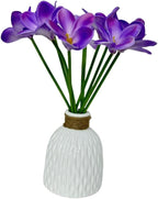 10 pcs Purple Artificial Plumeria Flowers with Stems,Real Touch,13inch - Image 4